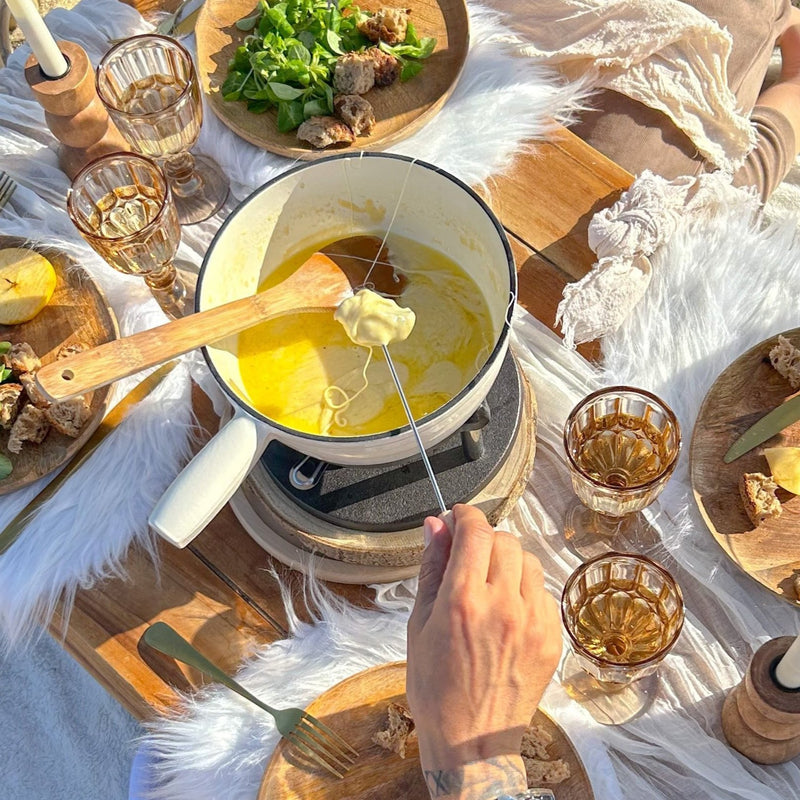 fondue au fromage a la bougie